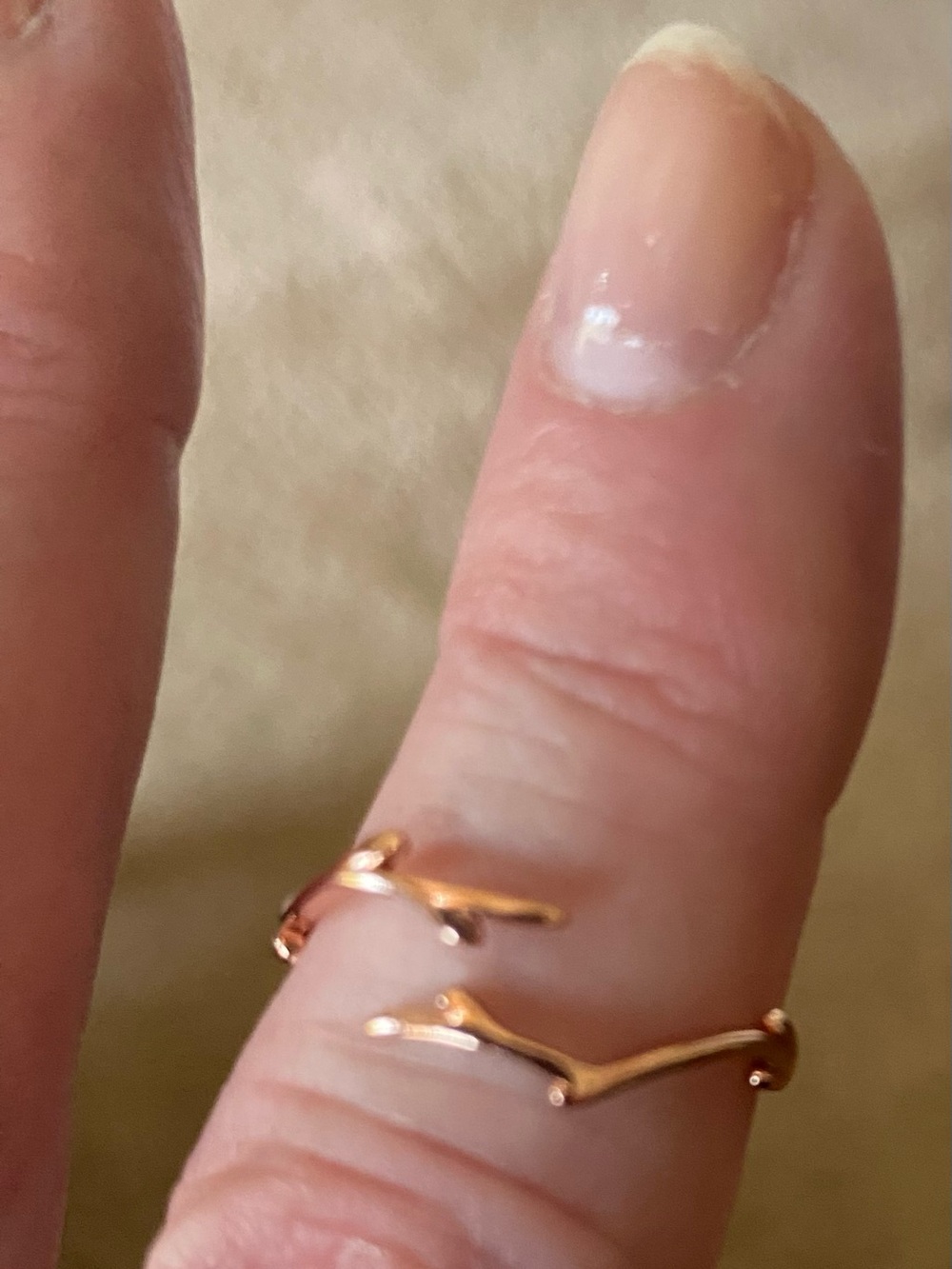 Willow & Ember Rose Gold Adjustable Branch-Style Ring